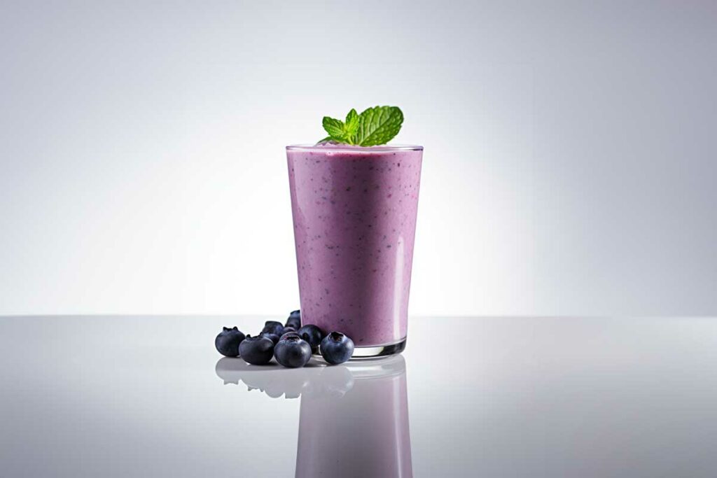smoothie epinards et myrtilles